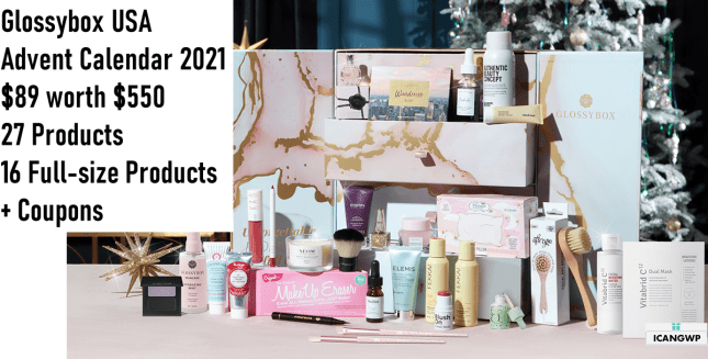 glossybox us advent calendar 2021 icangwp