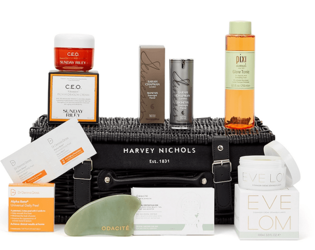 harvey nichols let it glow beauty hamper icangwp