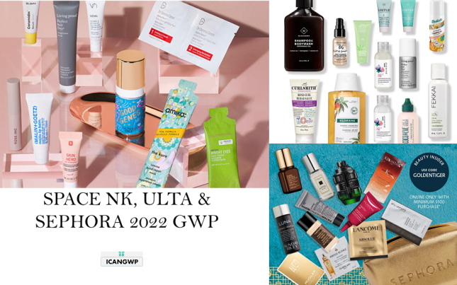 SPACE NK GOODY BAG ULTA SEPHORA GIFT WITH PURCHASE 2022 ICANGWP