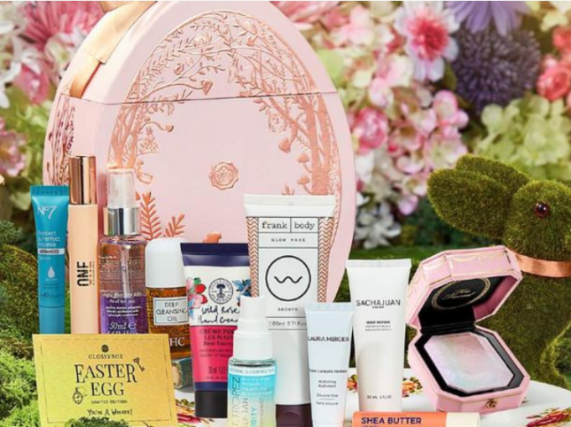 Glossybox launch 2022 Easter beauty egg with products worth £110 uk