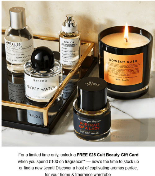 cult beauty fragrance sale