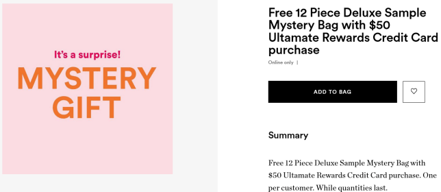 Screenshot 2022-09-25 at 20-39-16 Free 12 Piece Deluxe Sample Mystery Bag with $50 Ultamate Rewards Credit Card purchase - Variety Ulta Beauty