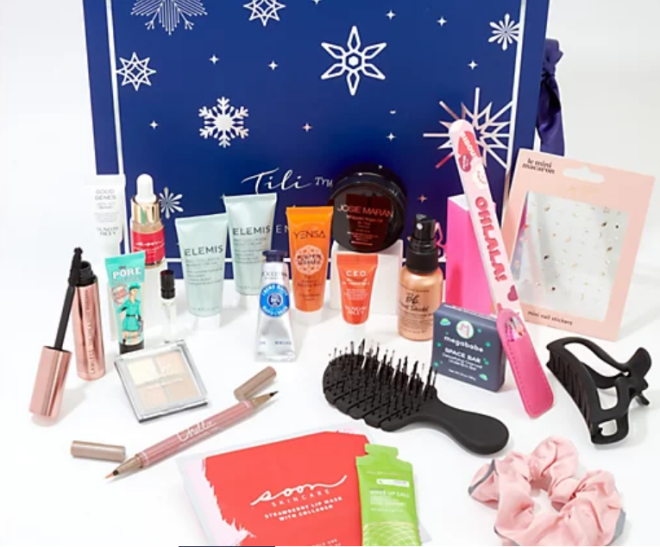 Screenshot 2022-10-23 at 10-17-51 TILI Try It Love It 24-Piece Advent Calendar Sample Box - QVC.com