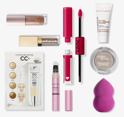 Screenshot 2023-01-03 at 09-32-42 Free 8 Piece Glitter &amp; Glow Sampler with $50 purchase - Variety Ulta Beauty