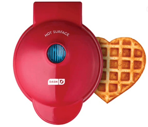 dash waffle maker heart shape