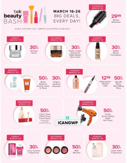 belk beauty bash event doorbusters full spoilers icangwp blog
