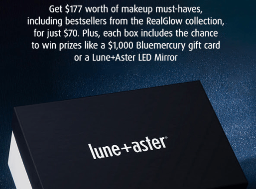 bluemercury Lune Aster's glow-boosting mystery box icangwp
