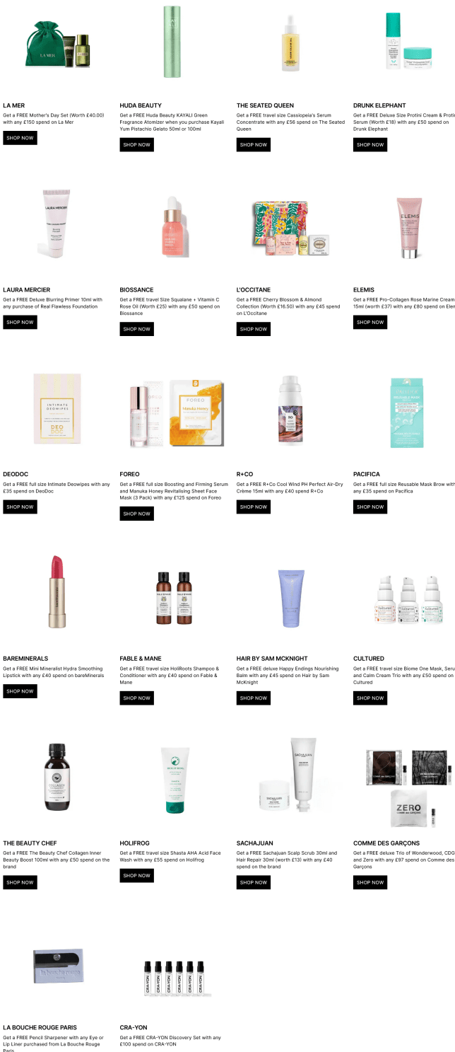 Cult Beauty UK gift with purchase 2023 icangwp blog