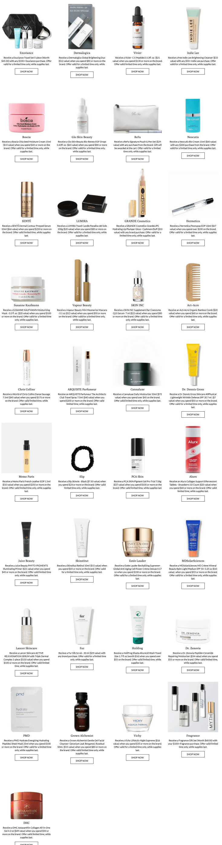 gift with purchaes Dermstore US icangwp