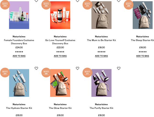 Screenshot 2023-03-10 at 09-23-25 Beauty Discovery Boxes &amp; Starter Kits Naturisimo