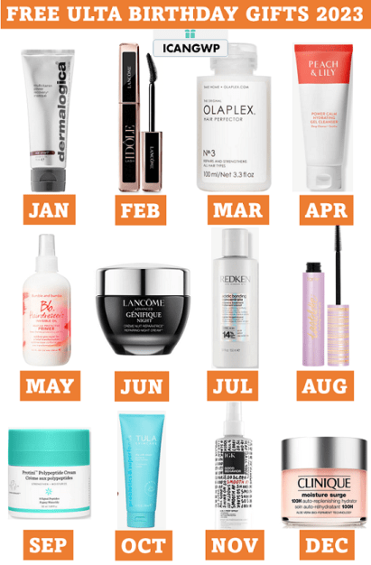 ALL ULTA BIRTHDAY GIFT 2023 JANUARY TO DECEMBER ICANGWP
