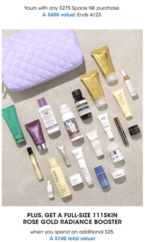 Bloomingdales UK Space NK’s 24-piece gift--including Aesop &amp; diptyque icangwp
