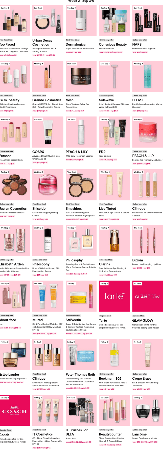 ulta 21 Days of Beauty Fall 2023 Sale icangwp week 2