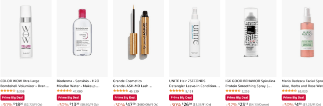 Screenshot 2023-10-10 at 12-45-46 Amazon Deal Premium beauty products from Color Wow Sunday Riley and more