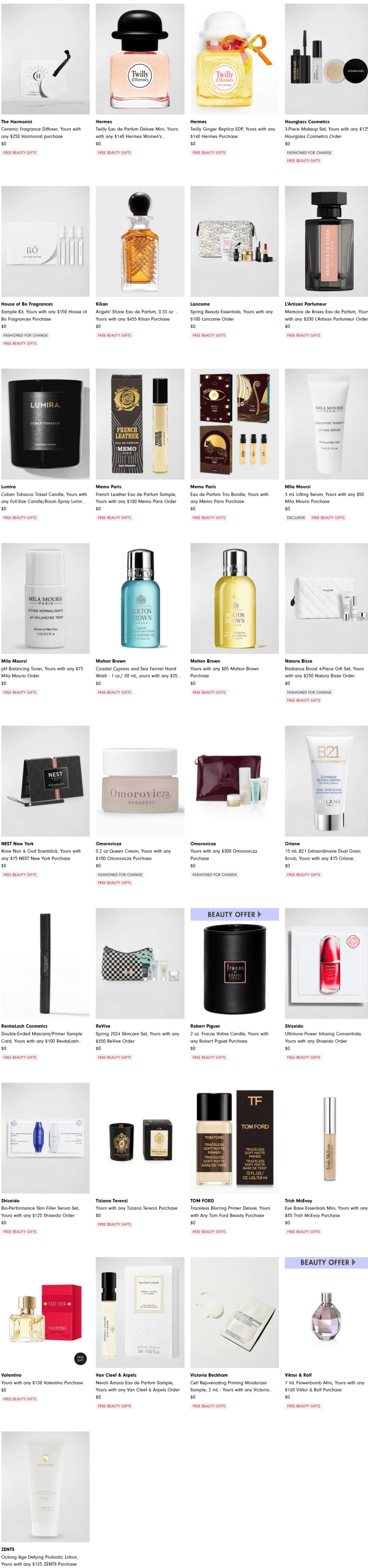 Free Gift With Purchase Beauty &amp; Fragrance Neiman Marcus icangwp sprig 2024 2