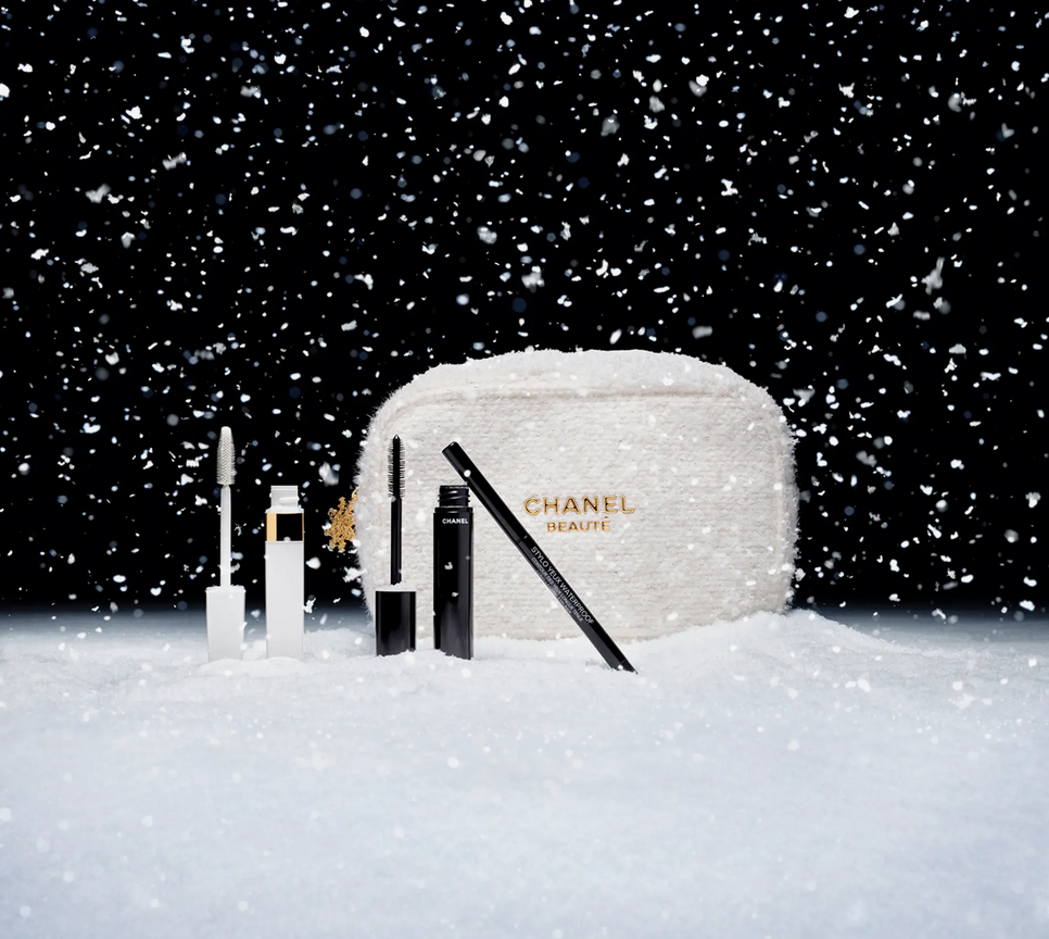 chanel holiday makeup set with bag 2024 CHANEL LE TRIO EXPERT Eye Makeup Set icangwp beauty blog