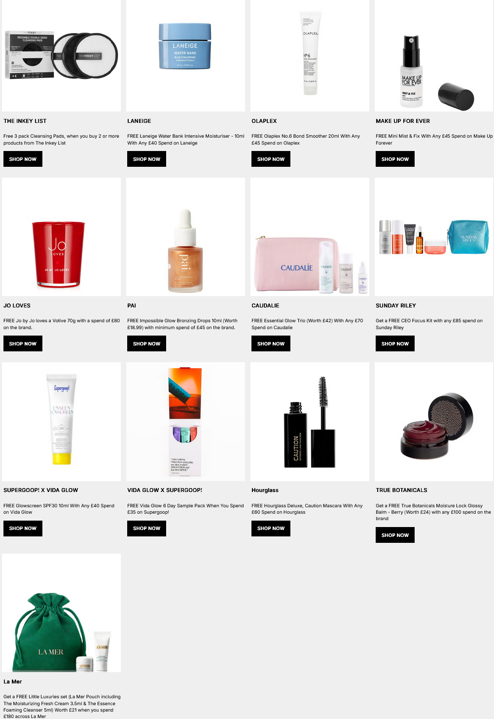 Free Beauty Samples Free Gifts with Purchase Cult Beauty